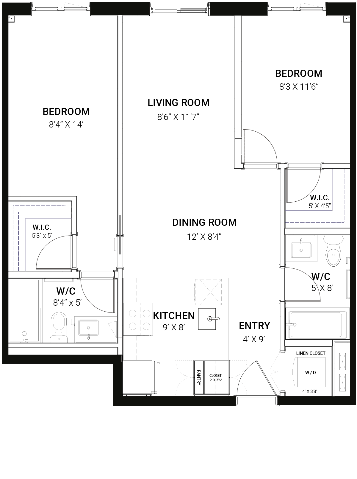 Attainable Homes Calgary Attainable Rental Program 2 bedroom floor plan
